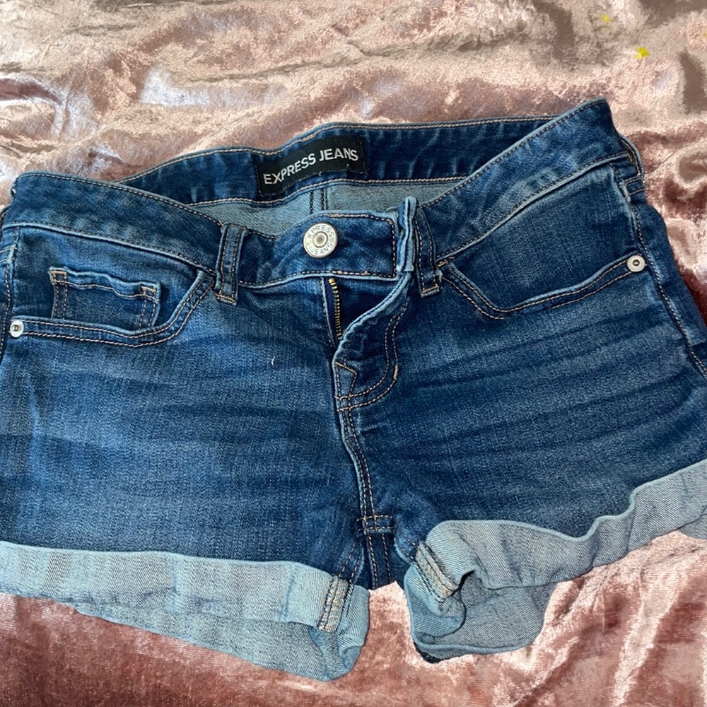 Express Blue Jean Shorts